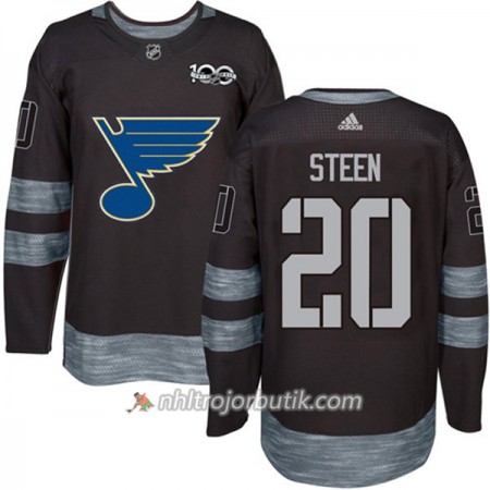 Män Ishockey St. Louis Blues Tröja Alexander Steen 20 1917-2017 100th Anniversary Adidas Svart Authentic